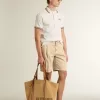 Tricou polo pentru bărbați din tricot perforat alb cu detalii în dungi burgund Tricou polo pentru bărbați din tricot perforat alb cu detalii în dungi burgund