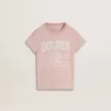 Tricou roz pentru fete cu imprimeu alb Tricou roz pentru fete cu imprimeu alb