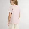 Tricou roz pentru fete cu imprimeu alb Tricou roz pentru fete cu imprimeu alb