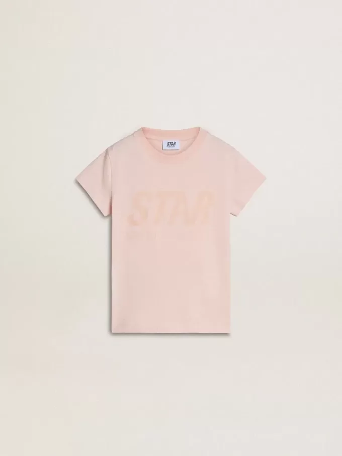Tricou roz pentru fete, cu imprimeu roz pe față Tricou roz pentru fete, cu imprimeu roz pe față