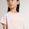Tricou roz pentru fete, cu imprimeu roz pe față Tricou roz pentru fete, cu imprimeu roz pe față