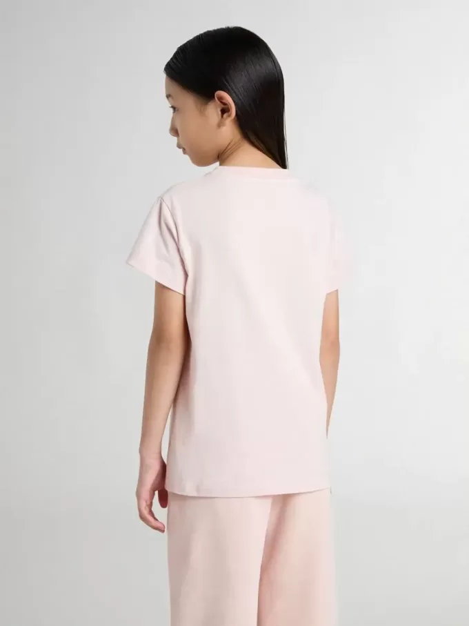 Tricou roz pentru fete, cu imprimeu roz pe față Tricou roz pentru fete, cu imprimeu roz pe față