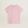 Tricou roz pentru fete, cu logo argintiu strălucitor și stea maxi Tricou roz pentru fete, cu logo argintiu strălucitor și stea maxi