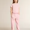 Tricou roz pentru fete, cu logo argintiu strălucitor și stea maxi Tricou roz pentru fete, cu logo argintiu strălucitor și stea maxi