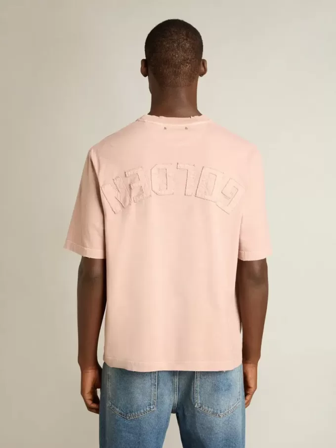 Tricou roz pudrat cu logo inversat pe spate – Jersey Capsule