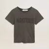 Tricou slim fit cu aspect uzat, de culoare gri antracit Tricou slim fit cu aspect uzat, de culoare gri antracit