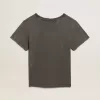 Tricou slim fit cu aspect uzat, de culoare gri antracit Tricou slim fit cu aspect uzat, de culoare gri antracit