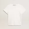 Tricou slim fit pentru femei, în alb, cu aspect uzat Tricou slim fit pentru femei, în alb, cu aspect uzat