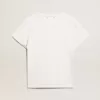 Tricou slim fit pentru femei, în alb, cu aspect uzat Tricou slim fit pentru femei, în alb, cu aspect uzat