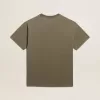 Tricou verde măslin pentru bărbați, cu inscripție aurie Tricou verde măslin pentru bărbați, cu inscripție aurie