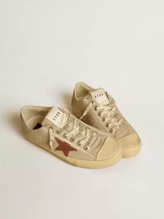 V-Star din nailon de culoarea cuarțului cu stea din nubuc roșu cărămiziu V-Star din nailon de culoarea cuarțului cu stea din nubuc roșu cărămiziu