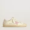 V-Star din piele nappa bej cu stea din piele de căprioară roz vechi V-Star din piele nappa bej cu stea din piele de căprioară roz vechi