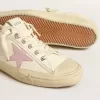 V-Star din piele nappa bej cu stea din piele de căprioară roz vechi V-Star din piele nappa bej cu stea din piele de căprioară roz vechi