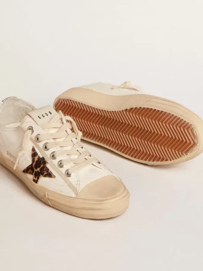 V-Star LTD din piele nappa cu stea din piele de ponei și talpă argintie V-Star LTD din piele nappa cu stea din piele de ponei și talpă argintie