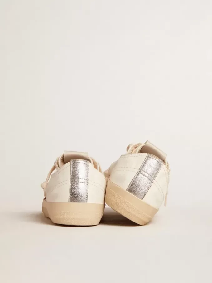 V-Star LTD din piele nappa cu stea din piele de ponei și talpă argintie V-Star LTD din piele nappa cu stea din piele de ponei și talpă argintie