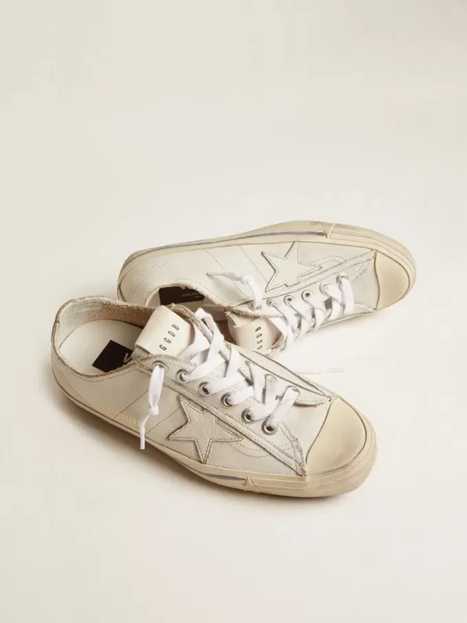 V-Star pentru femei din piele cu efect vintage