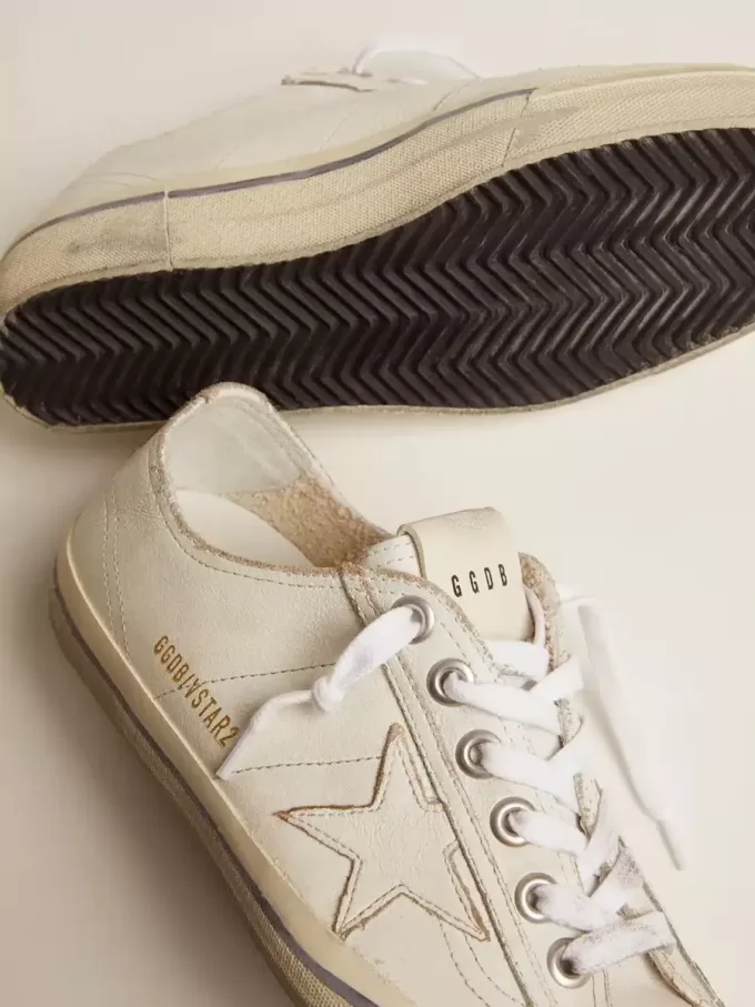 V-Star pentru femei din piele cu efect vintage