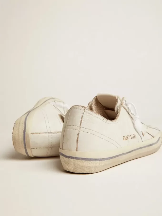 V-Star pentru femei din piele cu efect vintage