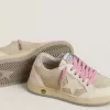 Junior Ball Star din piele de căprioară perlată, cu stea din piele și bandă la călcâi Junior Ball Star din piele de căprioară perlată, cu stea din piele și bandă la călcâi